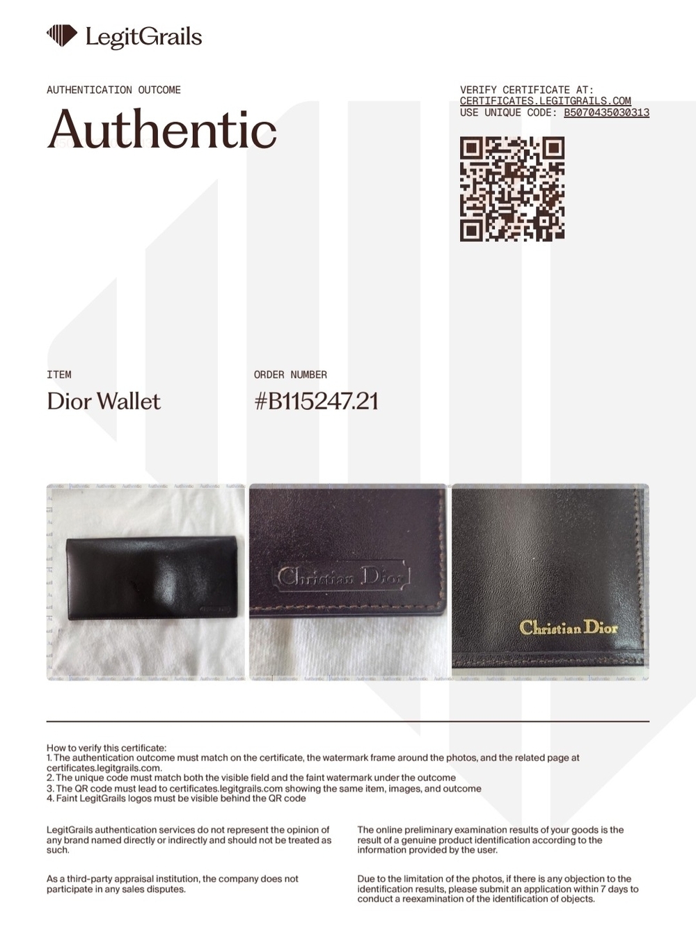 Christian Dior Leather Wallet Late 1980s - Early 1990s